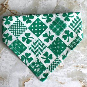 HAND CRAFTED Bandana St. Patrick's Day Patchwork Dog Pet Scarf Accessory